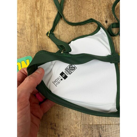 Dixxon Flannel Co Army Green Bikini Top Women's S NWT - Picture 4 of 4